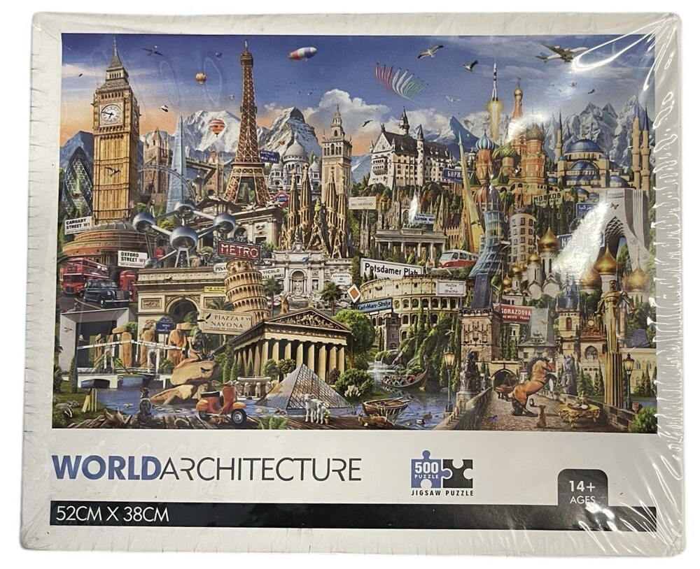 World Architecture 500 Piece Jigsaw Puzzle 52cm X 38cm Age 14+ New & Sealed